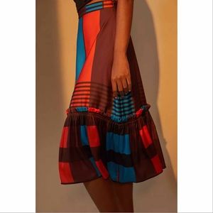 Anthropologie Eva Franco Flounced Midi Skirt